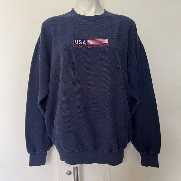 Jerez World Class Chicago 100% cotton Crewneck sweater vintage y2k 00 - Picture 1 of 11